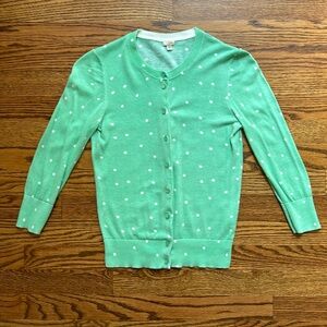 J. Crew polka dot cardigan